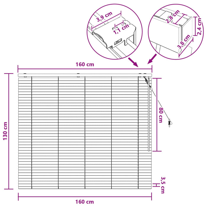 Jaluzea venetiană Maro închis 160 x 130 cm 35 mm - WALTI WALTI