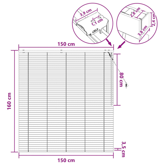 Jaluzea venetiană Maro închis 150 x 160 cm 35 mm - WALTI WALTI