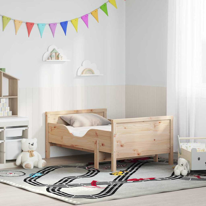 Cadru de pat cu saltea Maro 80 x 200 cm Lemn masiv de pin - WALTI WALTI