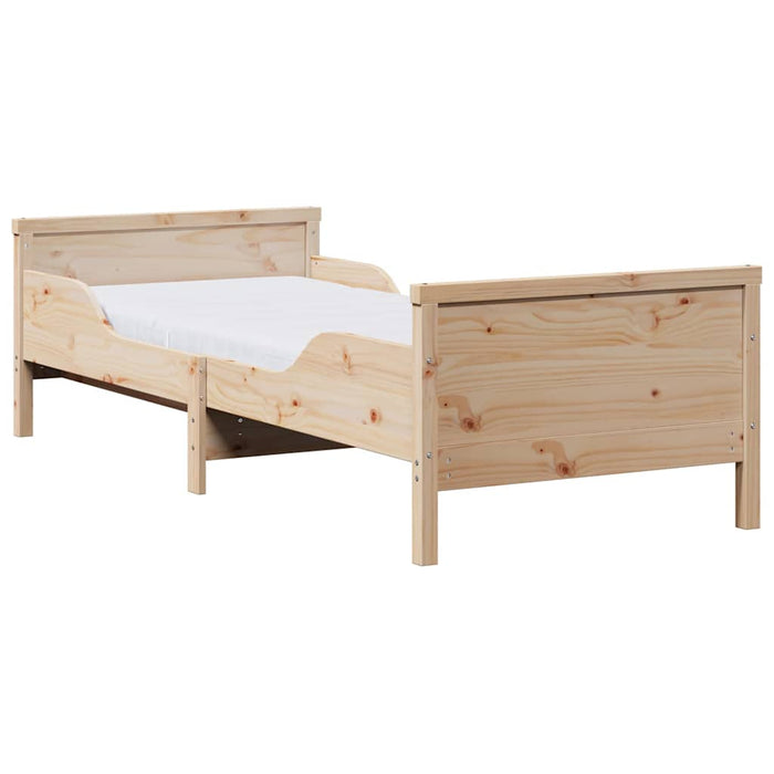 Cadru de pat cu saltea Maro 80 x 200 cm Lemn masiv de pin - WALTI WALTI