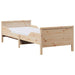 Cadru de pat cu saltea Maro 80 x 200 cm Lemn masiv de pin - WALTI WALTI