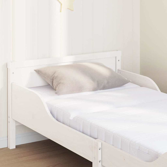 Cadru de pat cu saltea Alb 80 x 200 cm Lemn masiv de pin - WALTI WALTI