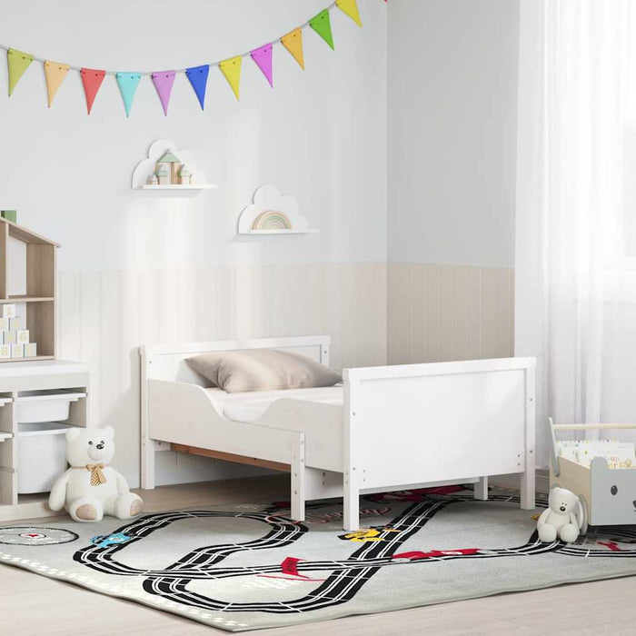 Cadru de pat cu saltea Alb 80 x 200 cm Lemn masiv de pin - WALTI WALTI