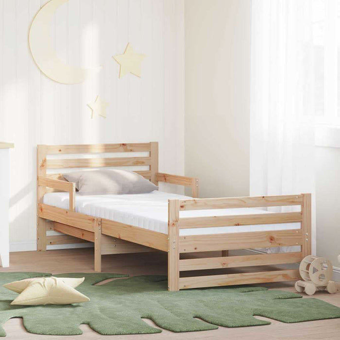 Cadru de pat cu saltea cu headboard Maro 80 x 200 cm - WALTI WALTI