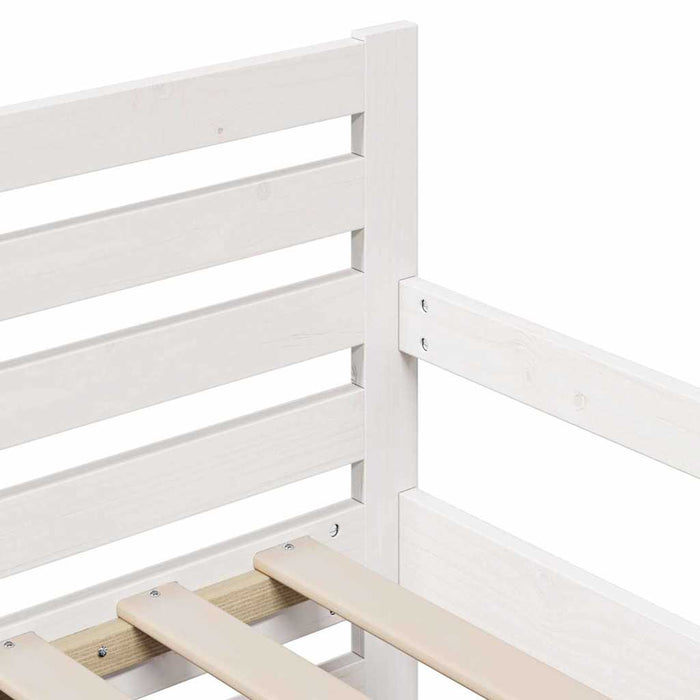 Cadru de pat cu saltea cu headboard Alb 80 x 200 cm - WALTI WALTI