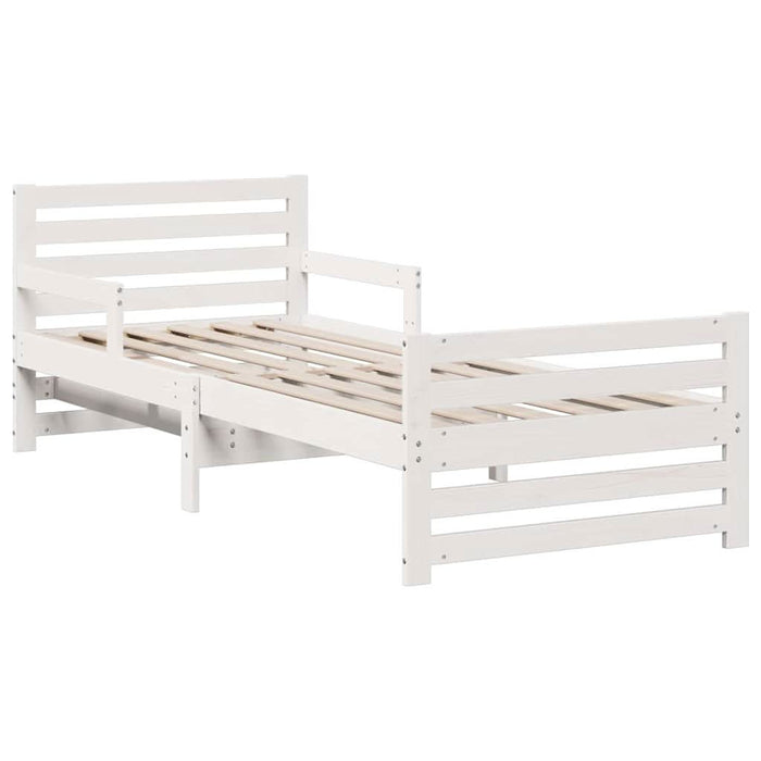 Cadru de pat cu saltea cu headboard Alb 80 x 200 cm - WALTI WALTI