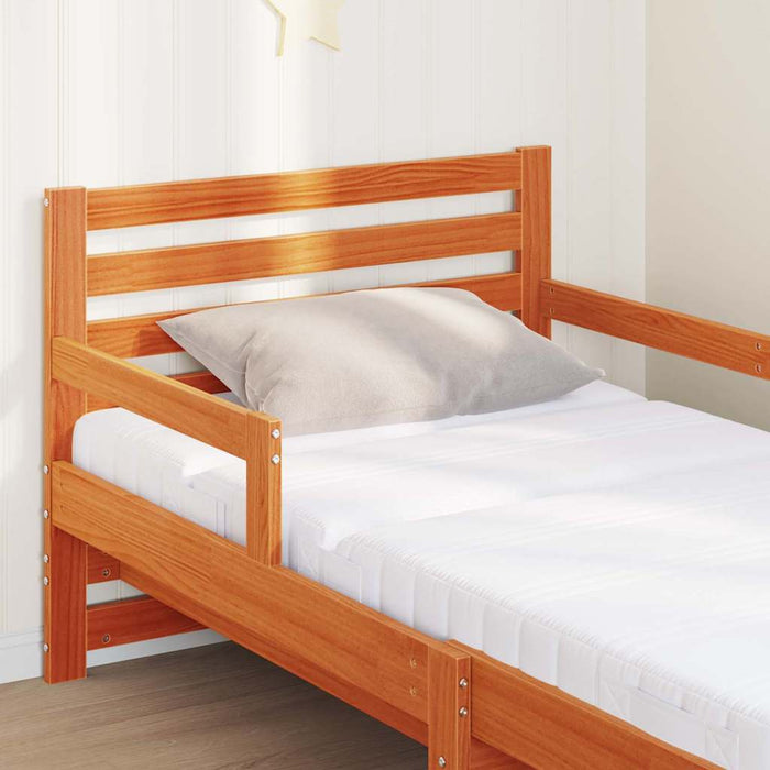 Cadru de pat cu saltea cu headboard Maro ceruit 80 x 200 cm - WALTI WALTI