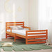 Cadru de pat cu saltea cu headboard Maro ceruit 80 x 200 cm - WALTI WALTI