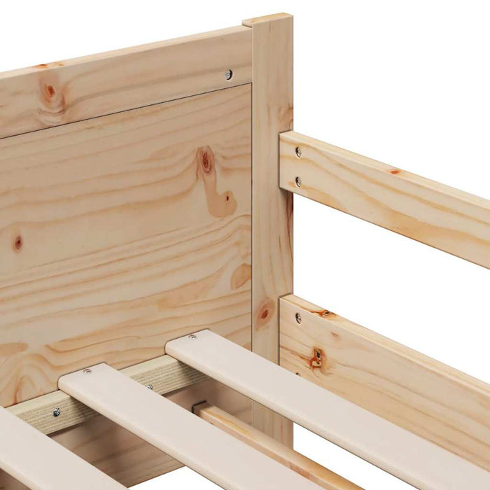 Cadru de pat cu saltea cu headboard Maro 80 x 200 cm - WALTI WALTI