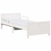 Cadru de pat cu saltea cu headboard Alb 80 x 200 cm - WALTI WALTI