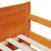 Cadru de pat cu saltea cu headboard Maro ceruit 80 x 200 cm - WALTI WALTI