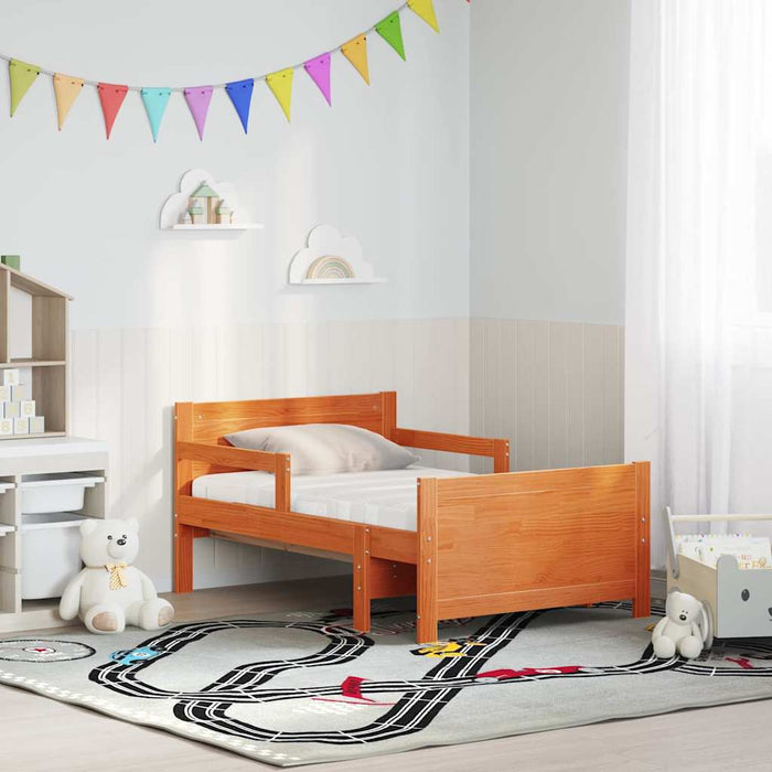 Cadru de pat cu saltea cu headboard Maro ceruit 80 x 200 cm - WALTI WALTI