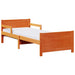 Cadru de pat cu saltea cu headboard Maro ceruit 80 x 200 cm - WALTI WALTI