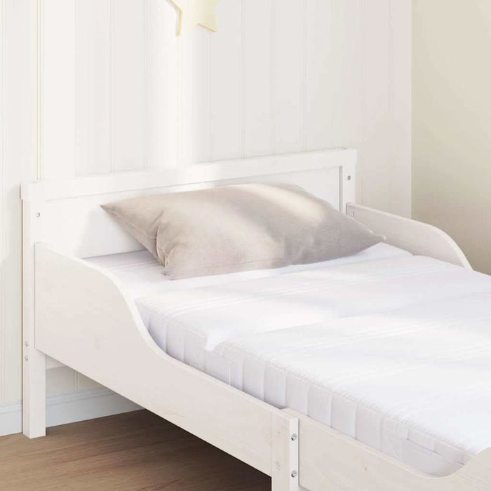 Cadru de pat cu saltea cu headboard Alb 80 x 200 cm - WALTI WALTI