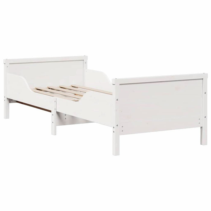 Cadru de pat cu saltea cu headboard Alb 80 x 200 cm - WALTI WALTI