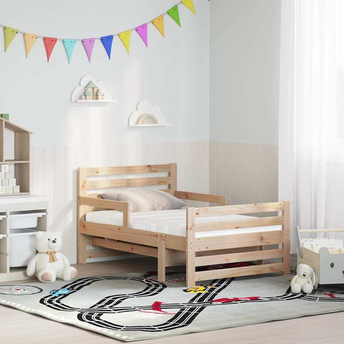 Cadru de pat cu saltea Maro 80 x 200 cm Lemn de pin masiv - WALTI WALTI