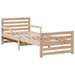 Cadru de pat cu saltea Maro 80 x 200 cm Lemn de pin masiv - WALTI WALTI