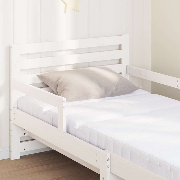 Cadru de pat cu saltea Alb 80 x 200 cm Lemn de pin masiv - WALTI WALTI