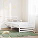 Cadru de pat cu saltea Alb 80 x 200 cm Lemn de pin masiv - WALTI WALTI