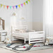 Cadru de pat cu saltea Alb 80 x 200 cm Lemn de pin masiv - WALTI WALTI