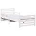 Cadru de pat cu saltea Alb 80 x 200 cm Lemn de pin masiv - WALTI WALTI
