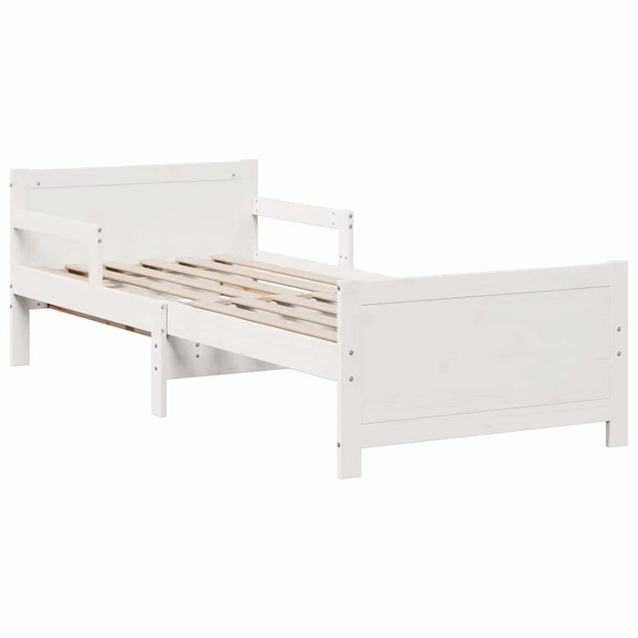 Cadru de pat cu saltea cu headboard Alb 80 x 200 cm - WALTI WALTI