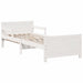 Cadru de pat cu saltea cu headboard Alb 80 x 200 cm - WALTI WALTI