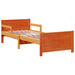 Cadru de pat cu saltea cu headboard Maro ceruit 80 x 200 cm - WALTI WALTI