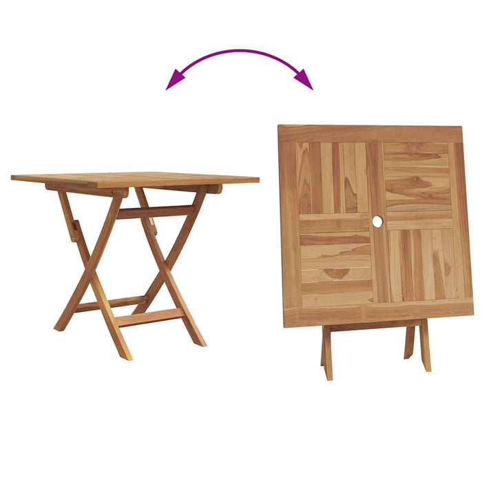 Set de masă pentru grădină 3 pcs Maro Lemn masiv de tec - WALTI WALTI