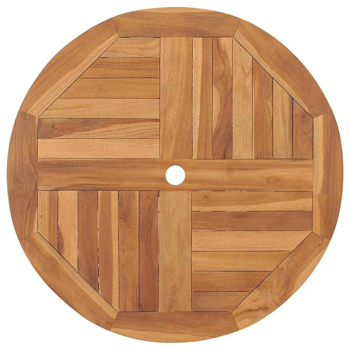 Set de masă pentru grădină 3 pcs Maro Lemn masiv de tec - WALTI WALTI