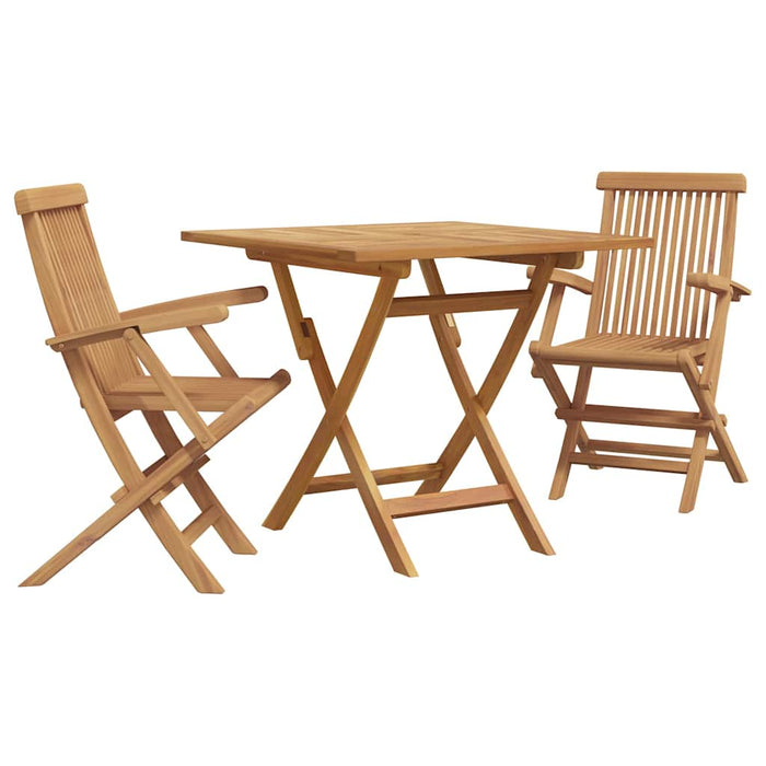 Set de masă pentru grădină 3 pcs Maro Lemn masiv de tec - WALTI WALTI