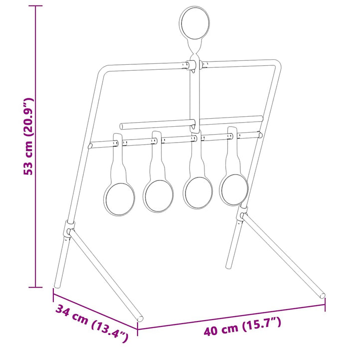 Țintă care se resetează Negru 40 x 34 x 53 cm Oțel - WALTI WALTI