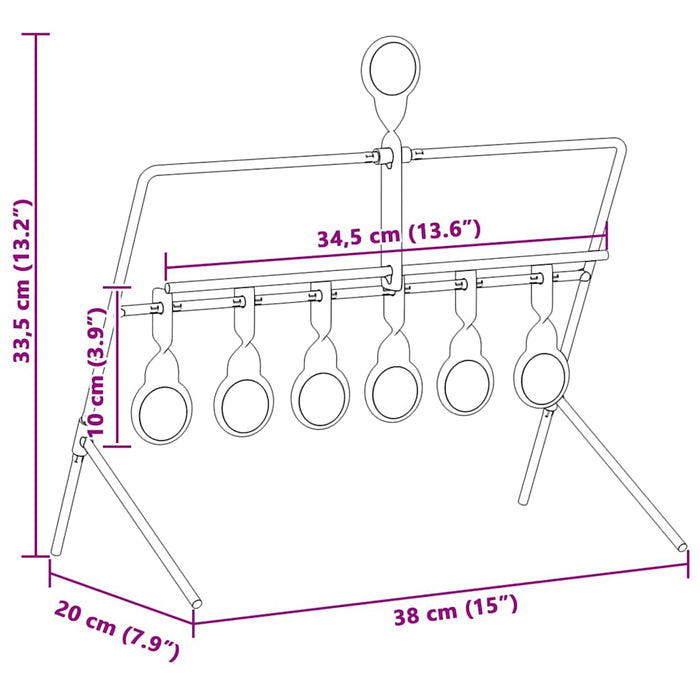 Țintă care se resetează Negru 38 x 20.5 x 33 cm Oțel - WALTI WALTI