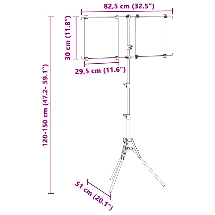 Suport pentru țintă Negru și Alb 82,5 x 51 x 150 cm Metal - WALTI WALTI