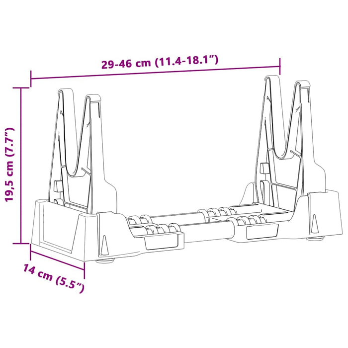 Suport pentru tragere Ajustabil Gri 46 x 14 x 19,5 cm Plastic - WALTI WALTI