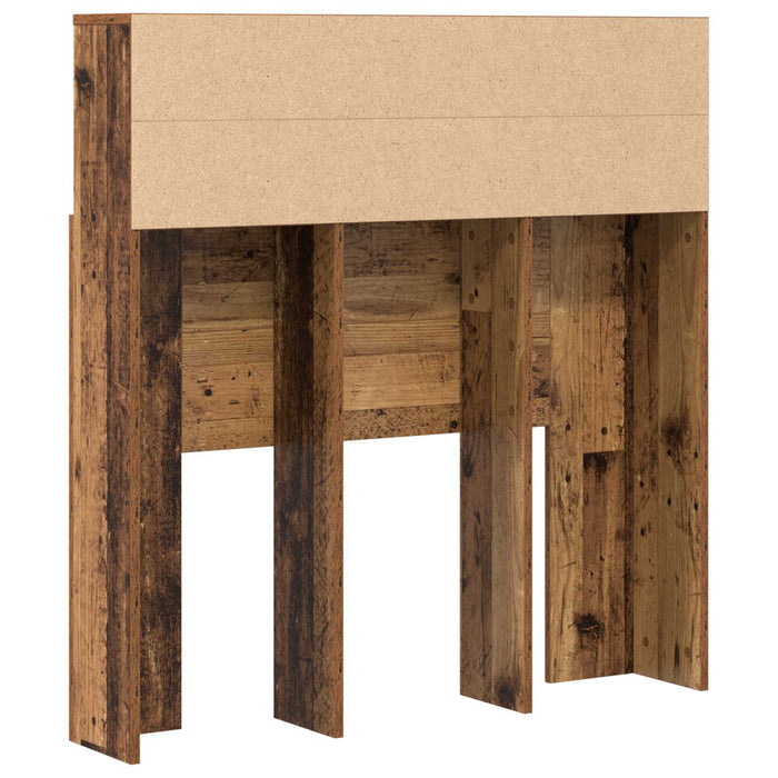 Tablă de pat cu sertar cu raft Lemn vechi 100 x 19 x 103,5 cm - WALTI WALTI