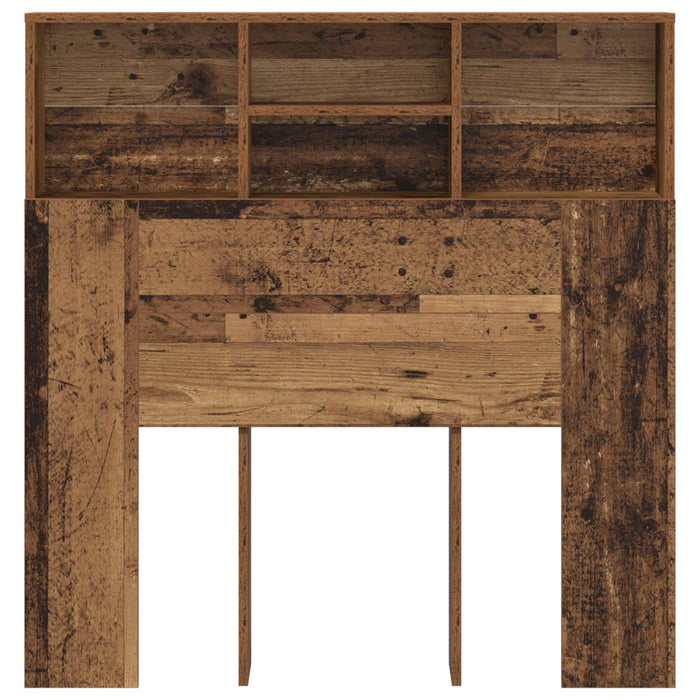 Tablă de pat cu sertar cu raft Lemn vechi 100 x 19 x 103,5 cm - WALTI WALTI