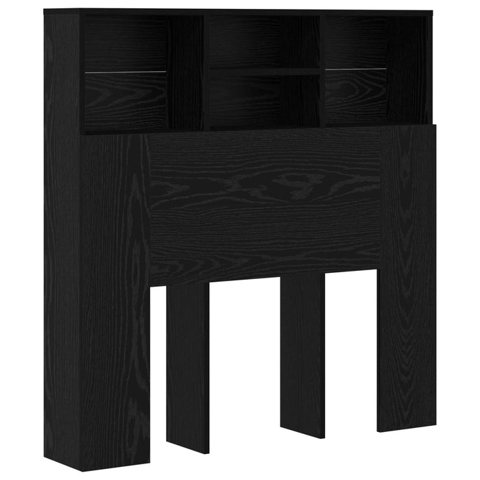 Tablă de pat cu sertar cu raft Stejar Negru 100 x 19 x 103,5 cm WALTI