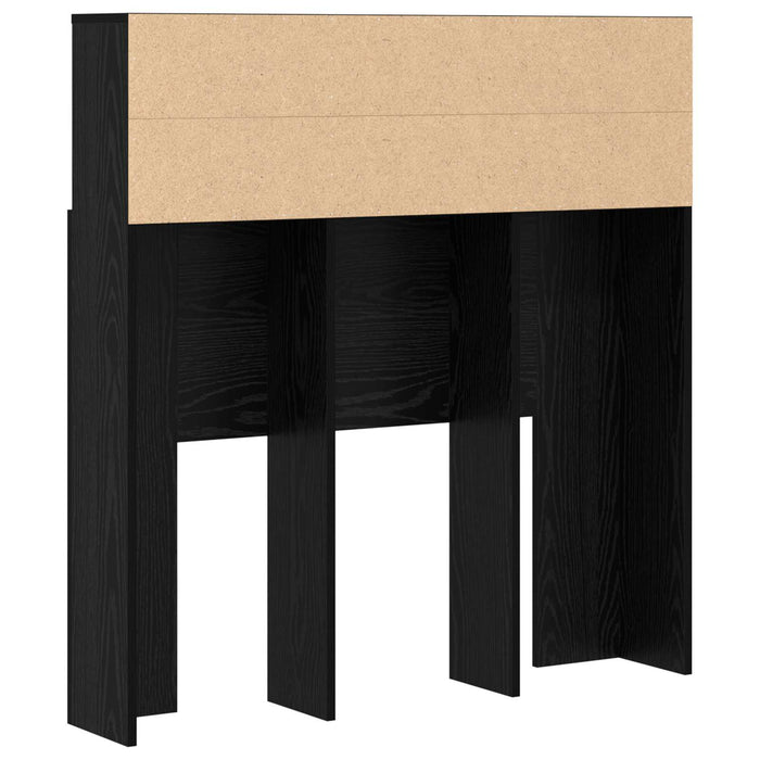 Tablă de pat cu sertar cu raft Stejar Negru 100 x 19 x 103,5 cm WALTI