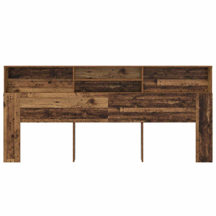 Tablă de pat cu sertar cu raft Lemn vechi 220 x 19 x 101,5 cm WALTI