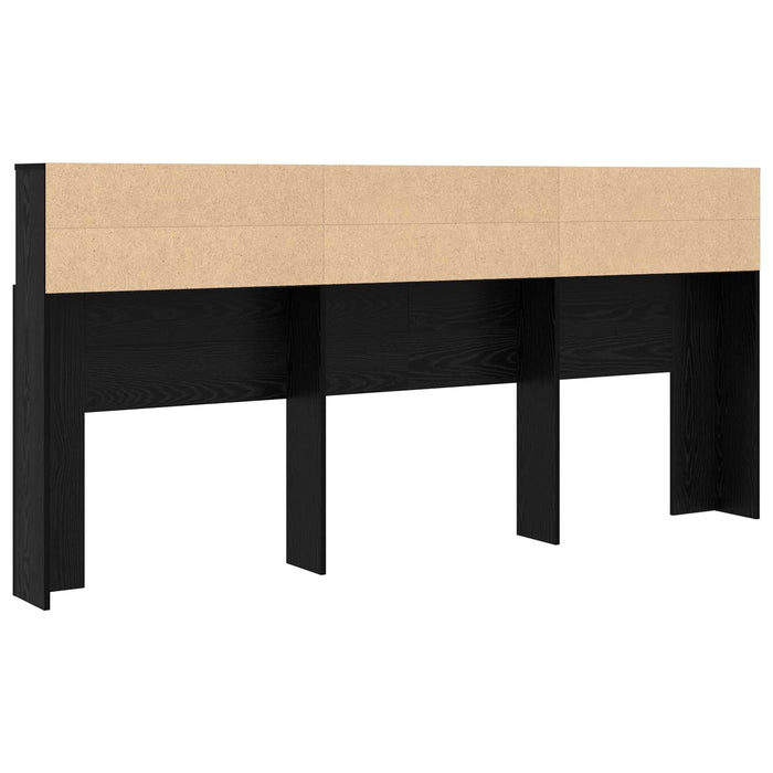 Tablă de pat cu sertar cu raft Stejar Negru 220 x 19 x 101,5 cm WALTI