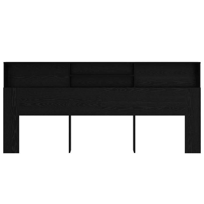 Tablă de pat cu sertar cu raft Stejar Negru 220 x 19 x 101,5 cm WALTI