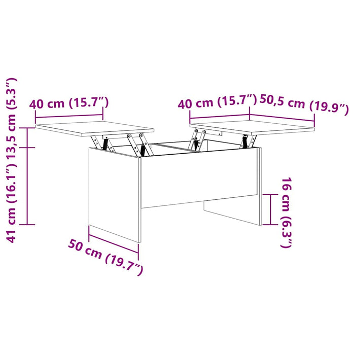 Masă de cafea Lemn Vechi 102 x 50,5 x 46,5 cm Lemn compozit - WALTI WALTI