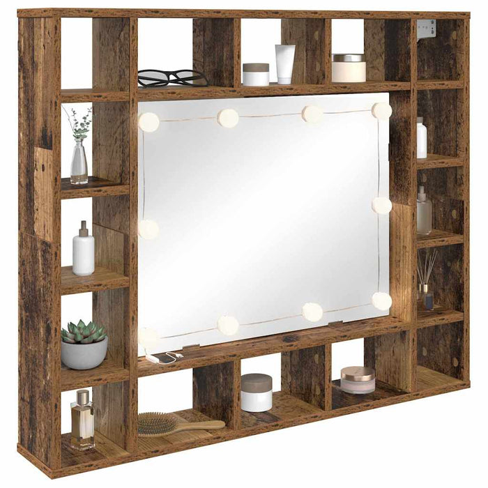 Dulap cu oglindă Lemn vechi 91 x 15 x 76,5 cm Lemn compozit - WALTI WALTI