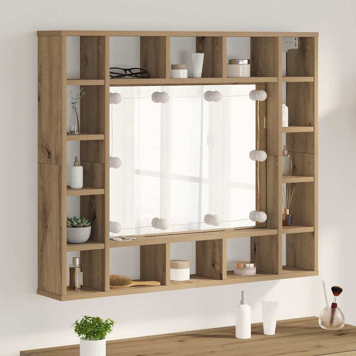 Dulap cu oglindă cu raft Stejar Artizanal 91 x 15 x 76,5 cm - WALTI WALTI