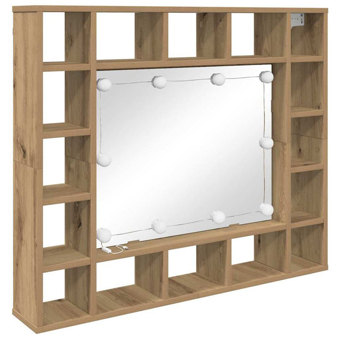 Dulap cu oglindă cu raft Stejar Artizanal 91 x 15 x 76,5 cm - WALTI WALTI