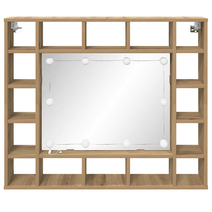 Dulap cu oglindă cu raft Stejar Artizanal 91 x 15 x 76,5 cm - WALTI WALTI