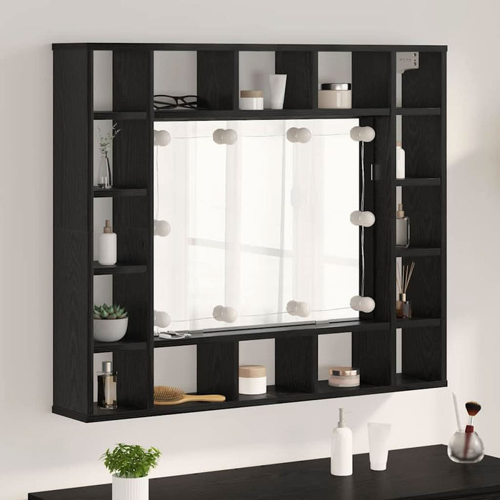 Dulap cu oglindă Stejar Negru 91 x 15 x 76,5 cm Lemn compozit - WALTI WALTI