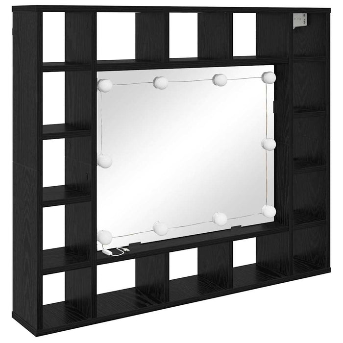 Dulap cu oglindă Stejar Negru 91 x 15 x 76,5 cm Lemn compozit - WALTI WALTI