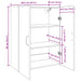 Dulap de perete Stejar Negru 69,5 x 34 x 90 cm Lemn compozit - WALTI WALTI